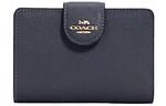 COACH Кожаный картхолдер, кошелек Medium Women's Dark Night Blue - фото