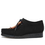 Кроссовки wallabee 'black suede' Clarks, черный - фото