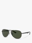 Поляризованные авиаторы RB8313 Ray-Ban, Gunmetal/Grey Gradient - фото