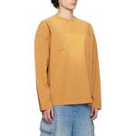 Лонгслив с эффектом гармент дай JW Anderson, оранжевый - фото 4