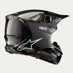 Шлем Alpinestars Supertech M10 Solid, Black Glossy/Carbon - фото 4