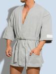 Короткий халат BIMONI, серый - фото