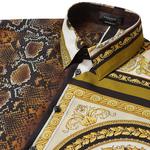 VERSACE Мужская желтая рубашка - фото 2