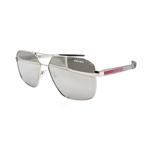 PRADA Солнцезащитные очки с геометрическим принтом, Silver - фото 6