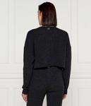 Свитер шерстяной Twin-Set Cropped Fit, черный - фото 3