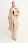 Хлопковый тренч GROLLA Marella, бежевый - фото 2