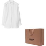 Шелковая рубашка с плечевой пуговицей Burberry, белый - фото 8