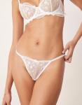 Трусики-стринги Sofia с цветочным принтом белого цвета Kat The Label - фото 4