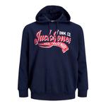 Худи Jack & Jones Logo 2 Col Plus, синий - фото 3