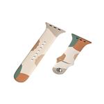 IBOANN Часы Strap Apple Compatibility Silicone Material, Morandi Color Block Strap-Cloud Ink Blue - фото 6