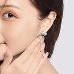 Сверкающие серьги со стразами для женщин TEEX, серебро - фото 8