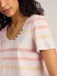 Футболка Nadia в полоску White Stuff, Natural/Multi - фото 3