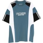 Футболка с панелями и полосками Martine Rose, синий - фото