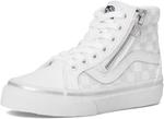 Кроссовки Vans Kids  Sk8-Hi Reissue Side Zip, Metallic Checkerboard Silver/True White - фото 7
