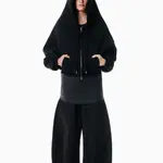 Толстовка с капюшоном на молнии Alexander Wang, черный - фото 2