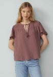Блуза QS Blouse, Aubergine/Mottled Light Pink - фото