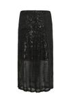 Юбка Kaffe Curve Maxi skirt, Black Deep/Mottled Black - фото 8