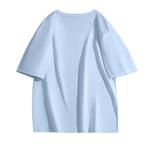 Футболка унисекс HUANQIU, бело-серый меланж (фирменный логотип на груди QA HUANQIU) - фото 5