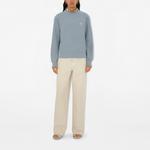 Хлопковый свитшот с вышитым логотипом Burberry, синий - фото 6