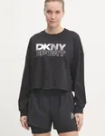 Хлопковый топ Dkny с длинными рукавами, черный - фото 2