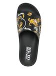 Шлепанцы Versace Jeans Couture Barocco с принтом, черный - фото 4