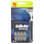 Сменные лезвия для мужских бритв, 8 шт. Gillette, Sensor3 - фото