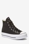 Высокие кожаные кроссовки Chuck Taylor на платформе Lift Converse, черный - фото 2