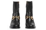 Ботинки Gucci Horsebit-detail, черный - фото 4