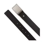 Ремень кожаный со скошенной пластинкой 35мм Calvin Klein, черный - фото 2