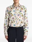 Рубашка с цветочным принтом ETRO, белый - фото 2