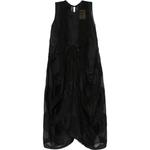 Расклешенное платье миди UMA WANG, черный - фото 3