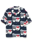 Рубашка с графичным принтом Chocoolate, синий - фото