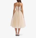 Платье миди из тюля Darling House Of Cb, бежевый - фото 4