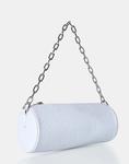 Сумка на плечо Claudia Croc белого цвета - фото 4