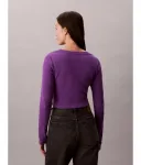 Блуза Cropped fit Calvin Klein Jeans, фиолетовый - фото 3