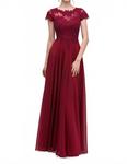 Вечернее платье Adaline в бордовом цвете Eureka - фото