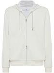 Brunello Cucinelli худи на молнии, белый - фото