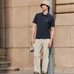 Футболка поло мужская тёмно-синяя Skechers - фото 3