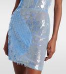 Мини-платье с пайетками Nensi Dojaka, синий - фото 5