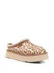 Леопардовые тапочки на платформе Ugg, бежевый - фото 2