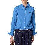 Футболка с логотипом MIU MIU, синий - фото 5