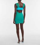 Мини-платье с вырезом Nensi Dojaka, Green Blue - фото 3