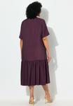 Платье Ulla Popken FLOUNCE PANEL SHORT SLEEVE , Dark Plum/Purple - фото 3