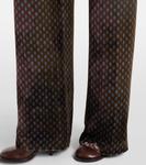 Широкие брюки из сатина с принтом Dries Van Noten, Khaki - фото 5