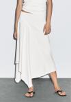 Юбка Massimo Dutti ASYMMETRIC MIDI, White - фото