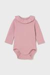 Хлопковый детский боди Mayoral Newborn, розовый - фото