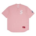 Топ Supreme S Logo Baseball Henley, Pink - фото
