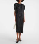 Платье миди со сборками Mm6 Maison Margiela, черный - фото 2