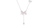 Цирконовое ожерелье для женщин TRUE ME, серебристо-розовый - фото