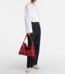 Кожаная сумка через плечо Voyou Medium Givenchy, Dark Red - фото 5